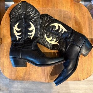 Vintage Diamond J Leather Cowgirl Boots